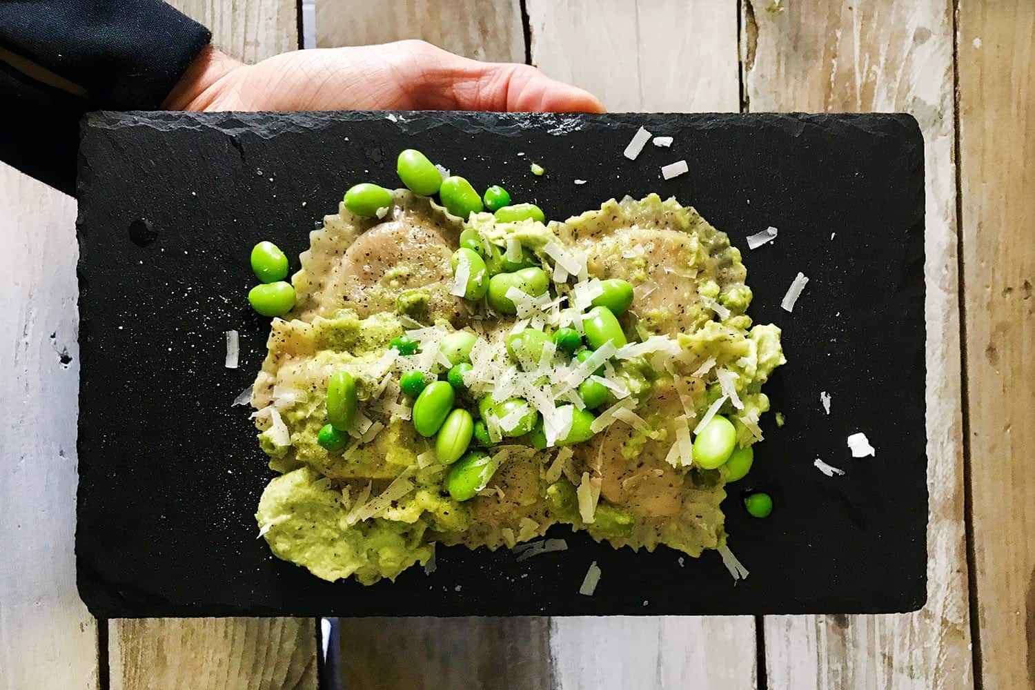 pesto piselli edamame