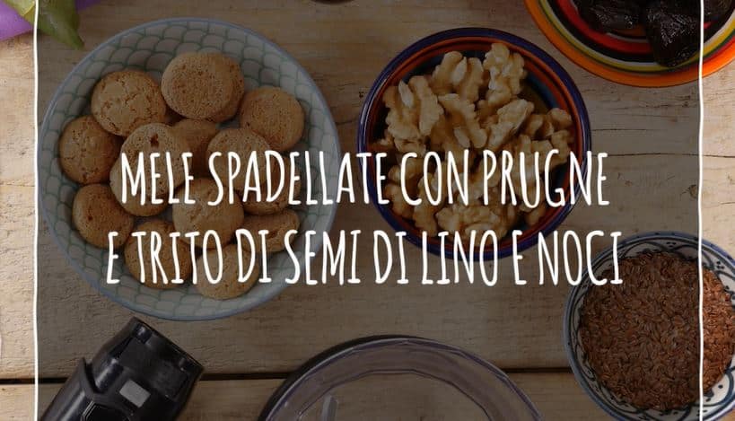 mele spadellate con prugne e noci