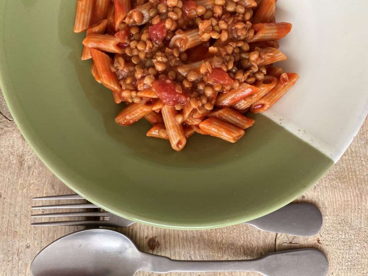 Pasta con lenticchie