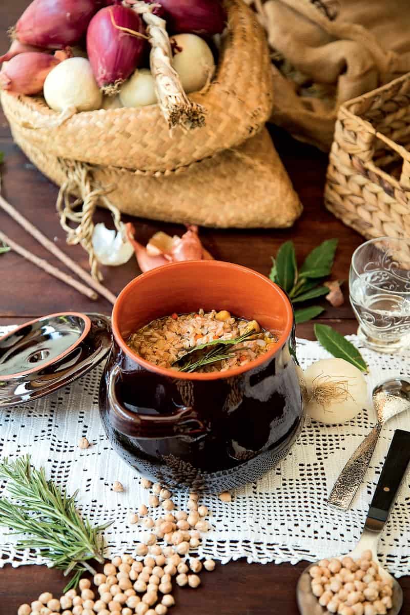 Zuppa di farro e ceci